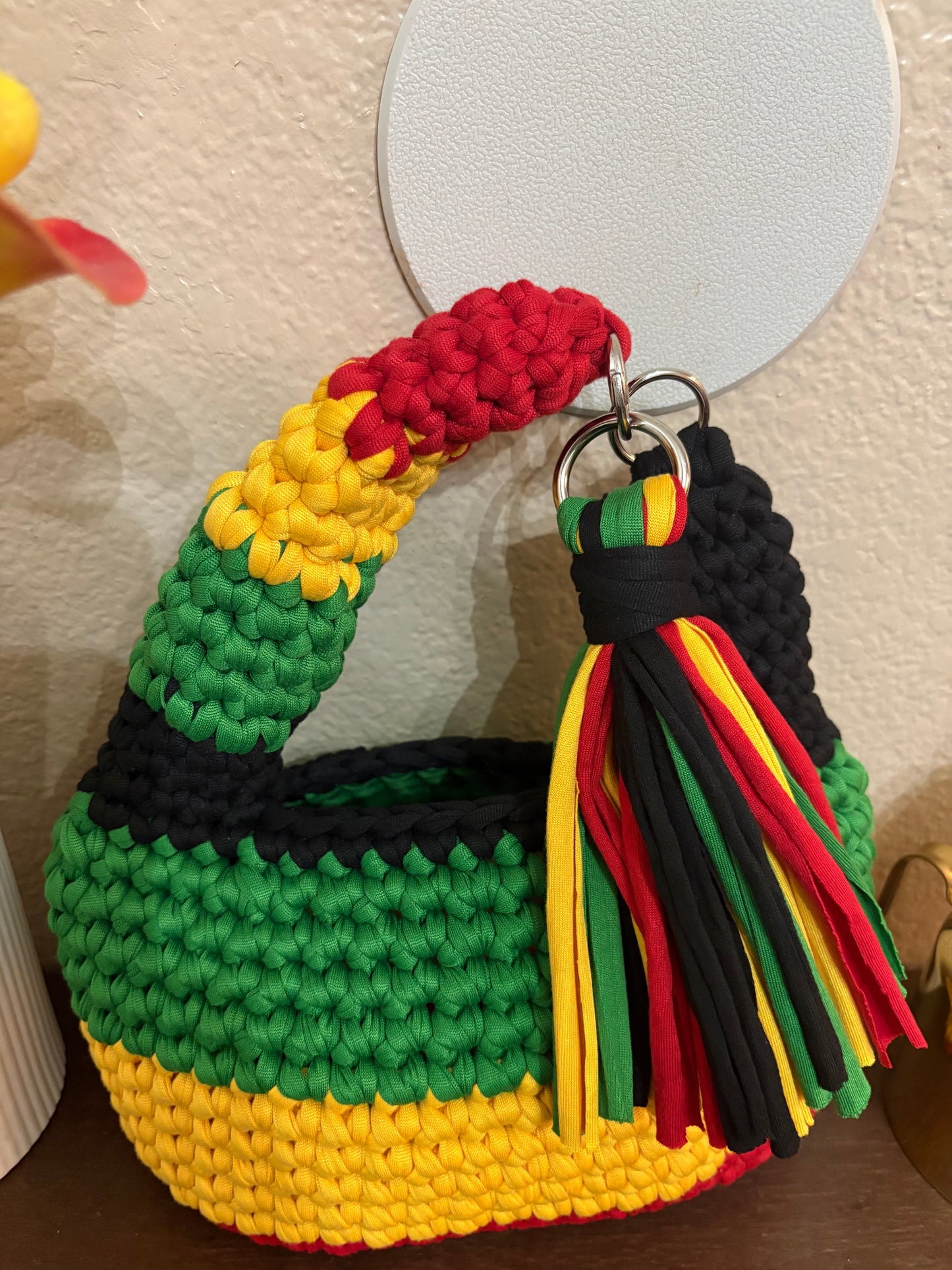 Original size Crocheted Motherland “2 Chain” purse