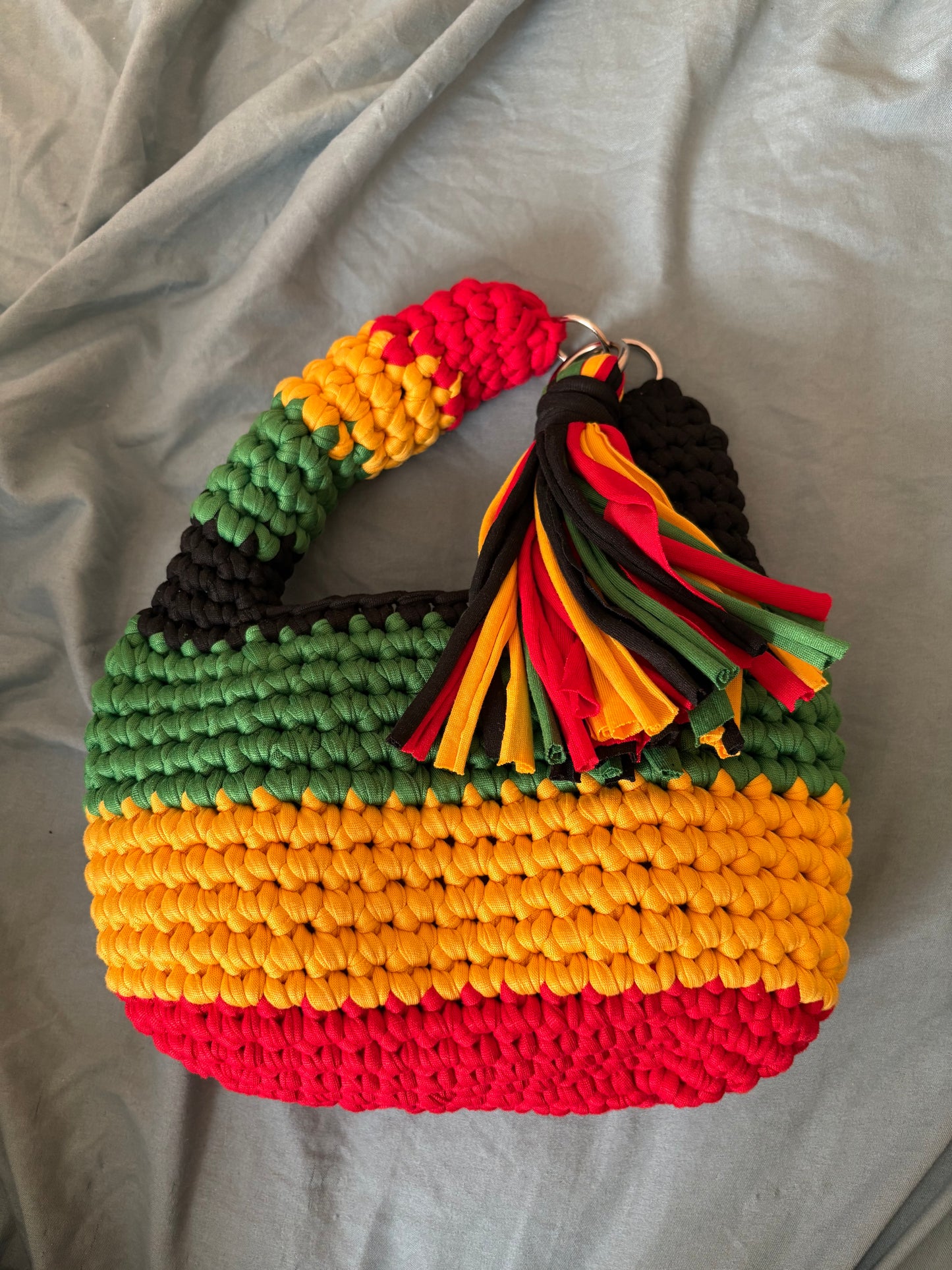Original size Crocheted Motherland “2 Chain” purse