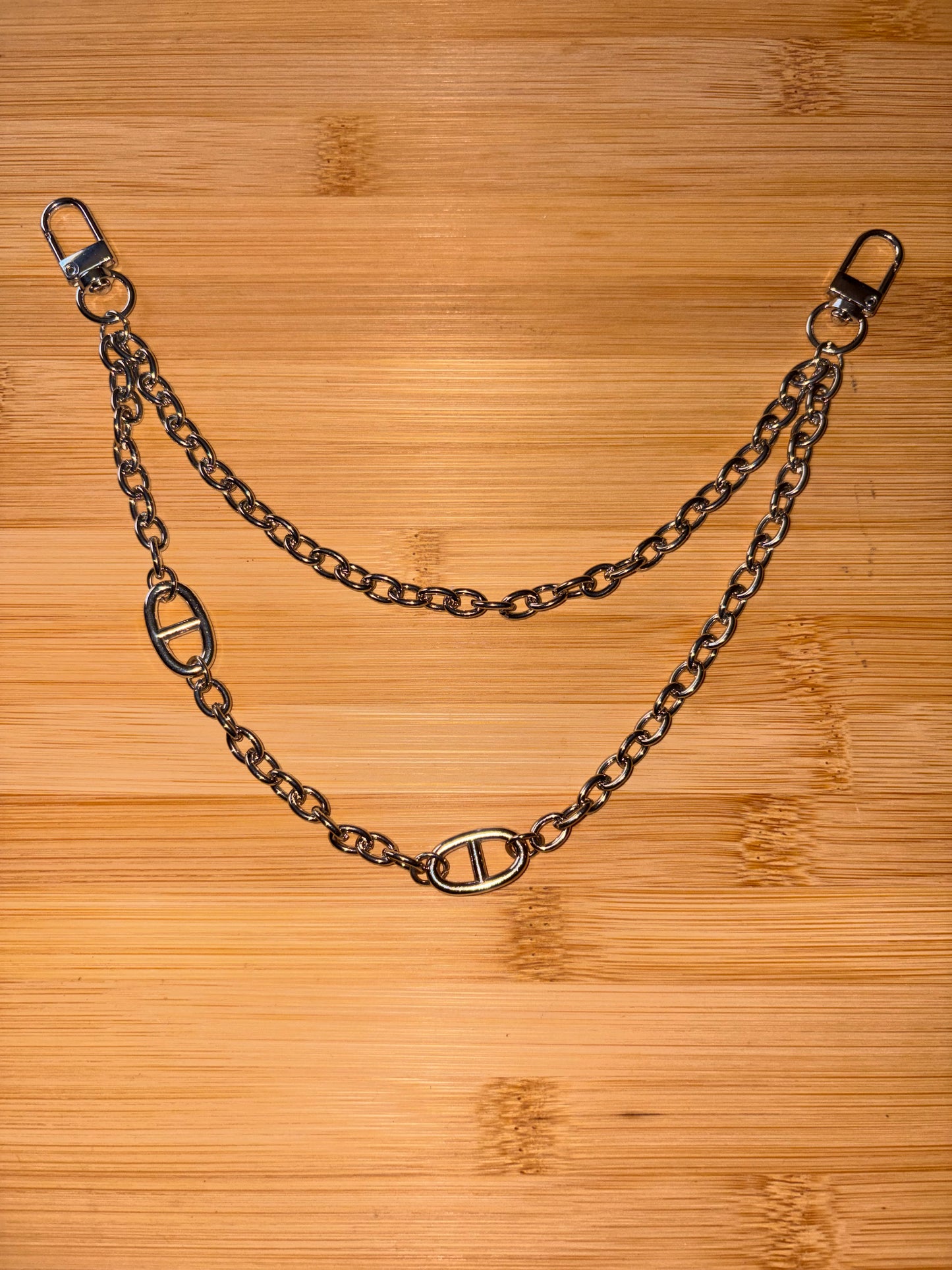 Silver Double Purse Chain
