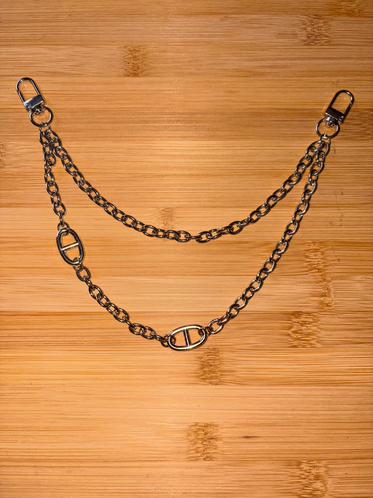 Silver Double Purse Chain